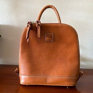 Dooney & Bourke Florentine Small Zip Pod Backpack 8.25”L x 9”H x 3.25” W Natural